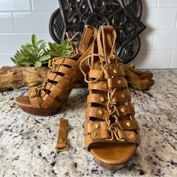 Tory Burch Gladiator Platform Heels - Picture 2 of 11